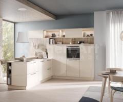 Cuisine Moderne en L : Finitions Exquises, Façades Crème et Rangement Optimal