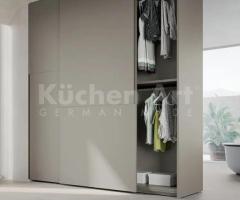 Armoire Coulissante Double Face avec Porte en verre Intégrée