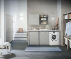 Buanderie Fonctionnelle et Élégante : Système de Rangement Adaptable et Esthétique