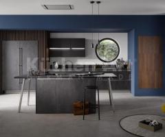Cuisine Noir en Chêne Vieilli Cognac | Design graphique & naturel