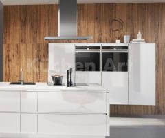 Cuisine blanc cristal & BALI noyer | PERFECT BRILLANT-GL