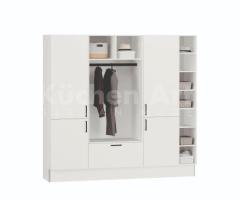 Dressing | Penderie multifonction blanche avec niches ouvertes – Design structuré
