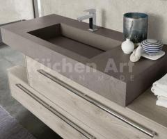 Salle de bains chic avec vasque intégrée – Style minimaliste et bois clair