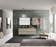 Salle de bains contemporaine bois clair et visone | Élégance naturelle