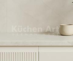 Cuisine céramique effet marbre | Luxe et intemporalité en design sur-mesure